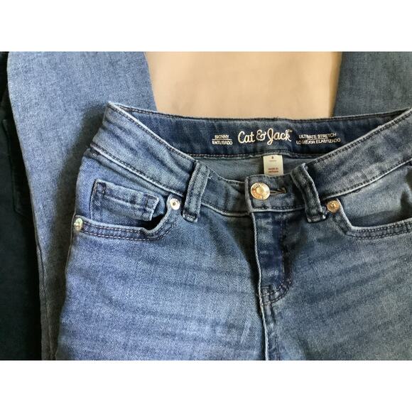 Bundle 2 pr Girls Size 8 Jeans Cat & Jack - Picture 2 of 4